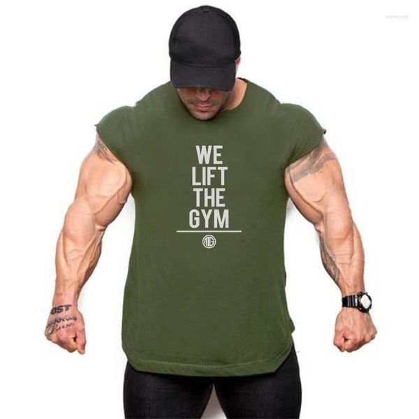 Männer Tank Tops Marke Kleidung Bodybuilding Fitness Weste Sexy Sommer Baumwolle Ärmelloses Top Turnhallen Männer Unterhemd Tanktops