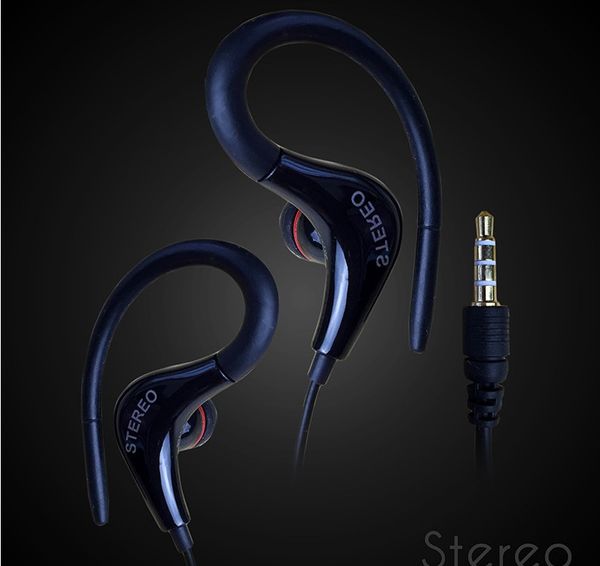 Auricolare sportivo con gancio per l'orecchio Auricolare stereo super resistente al sudore Cuffie sportive per smartphone Huawei Galaxy s6