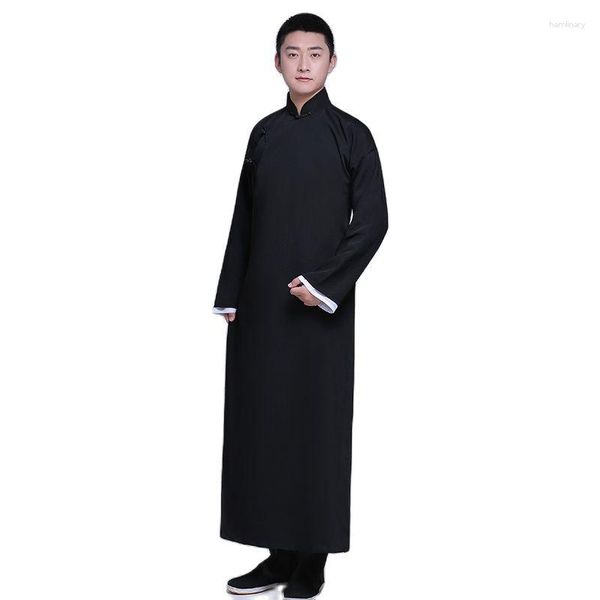 Roupas étnicas masculino Cheongsam Robe estilo chinês fantasia mandarim vestido comprido vestido tradicional vestido de roupa