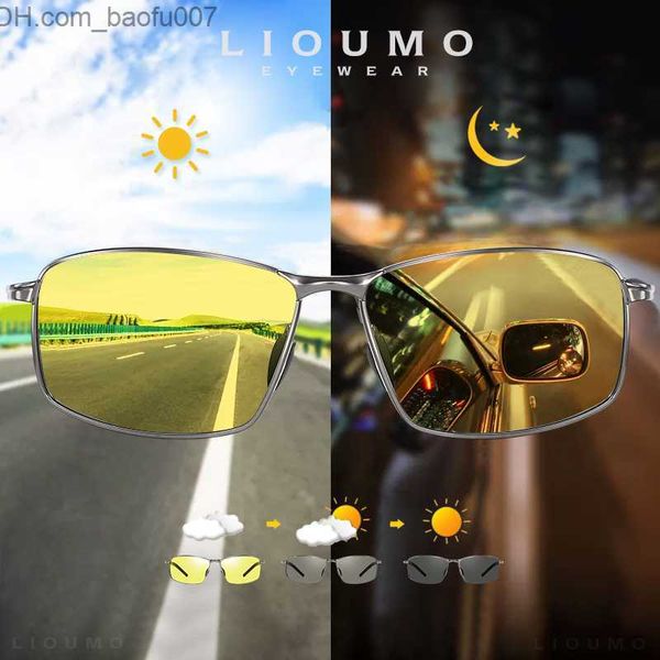 Sonnenbrille LIOUMO Trending Products 2023 Photochrome Sonnenbrille Herren polarisierte Nachtsichtbrille zum Fahren gelbe Schutzbrille Gafas de Sol Z230719