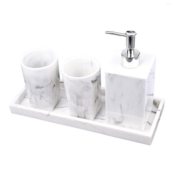 Set di accessori per il bagno Accessori per il bagno Vassoio per bottiglie di lozione ricaricabile Essenziale per bancone El Appartamento Facile da pulire Robusto