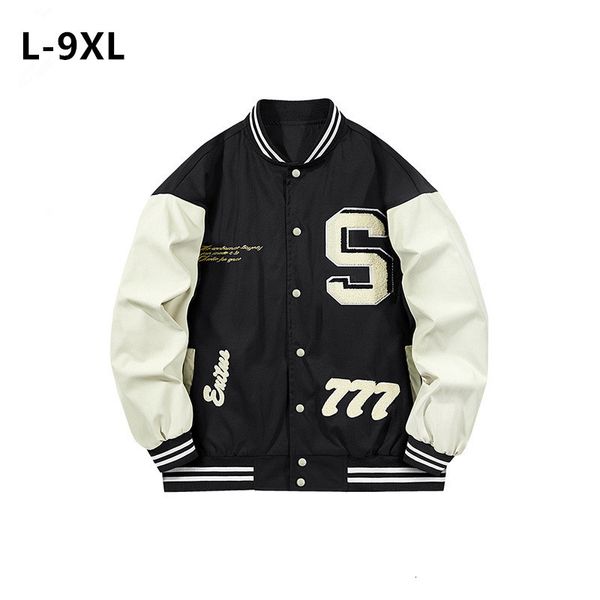 Jaqueta Masculina Jaqueta de Beisebol Masculina Bomber Plus Size 9XL 8XL 6XL Vestuário Masculino Oversized Primavera Outono Estudantes Blusão Coreano Cool Coats 230713