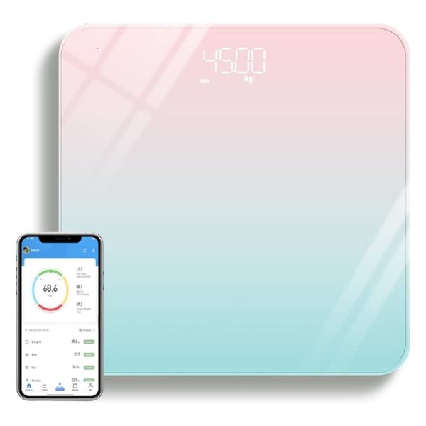 Bilance per uso domestico Bilancia multifunzionale per il peso corporeo Bluetooth Fat LED Display Analizzatore della composizione dell'equilibrio 230714