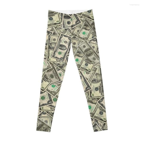 Aktive Hosen Alle US-Dollar-Scheine in einem GeschenkLeggings Fitnessstudio-Kleidung Frauen Yoga-Hosen?