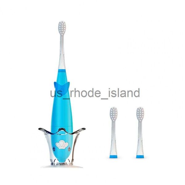 Altro Baby Feeding 1Set Kids Oral Brush Denti Cleaner Safe Professional ABS Children Sonic Electric Toothbrush 3 Brush Heads Travel x0714