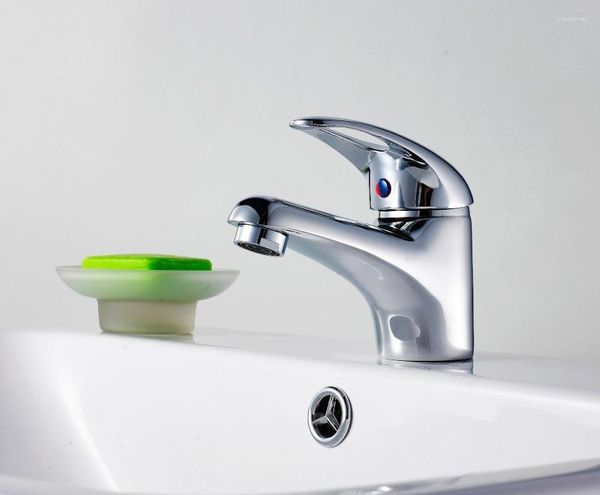 Badezimmer-Waschtischarmaturen, klassischer Einhebelmischer für Toilette, Waschtisch, Waschbecken, Mischbatterie aus verchromtem Messing