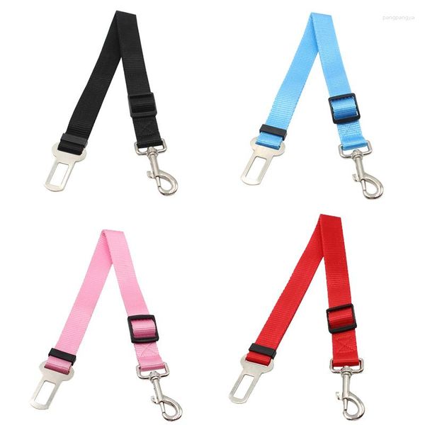 Collari per cani 1 pezzo Nylon in lega di zinco Cintura di sicurezza per auto per animali domestici Guinzaglio per guinzaglio Sedile posteriore Imbracatura regolabile per accessori per collare per cani gattino