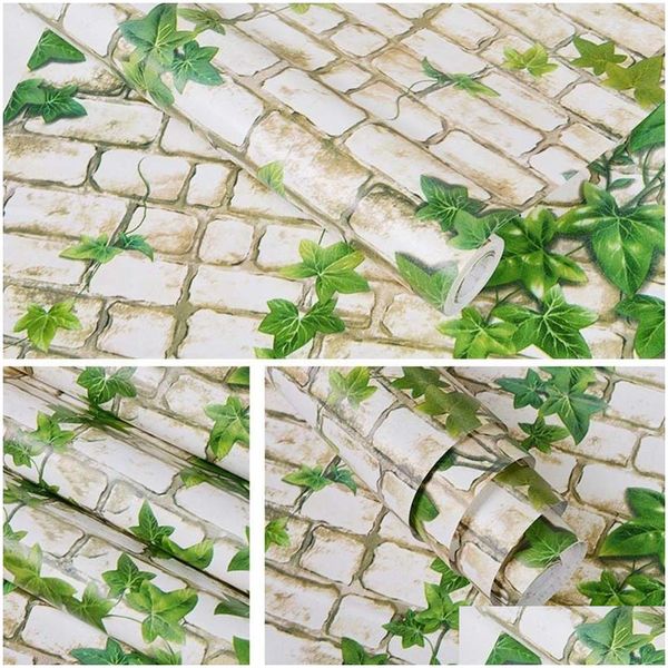 Adesivos de parede 5m/10m novos azulejos de banheiro adesivo à prova d'água vinil pvc mosaico autoadesivo anti óleo diy papéis de parede decoração de casa t20060 dhkqu