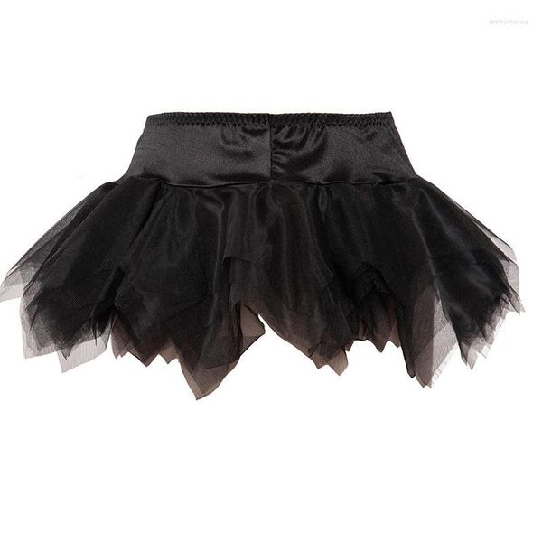 Roupa de dormir feminina Saias Tutu em camadas para espartilho Feminino Mini Black Party Clubwear Vintage Burlesco Bustier Trajes Acessórios Plus Size