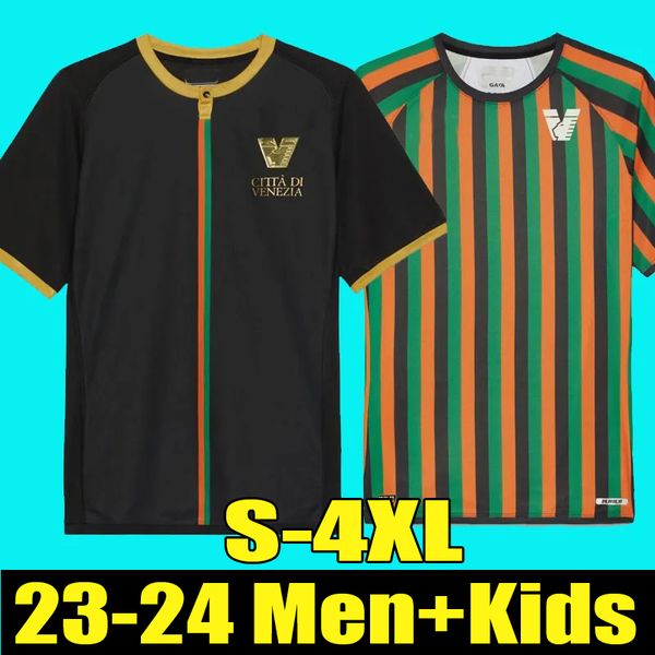 3XL 4XL 23 24 Venezia FC Fußballtrikots vor dem Heimspiel Schwarz Auswärts Weiß Dritter 4. Rot ARAMU FORTE Venedig 2023 BUSIO Fußballtrikots 3. Adukt Kinder-Kit-Uniformen