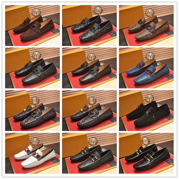 68 Model Men Men Genuine Leather Designer Slip On Dress Shoes Brogues Business Business Flats Classic Brand Casual SoxualSize 38-46