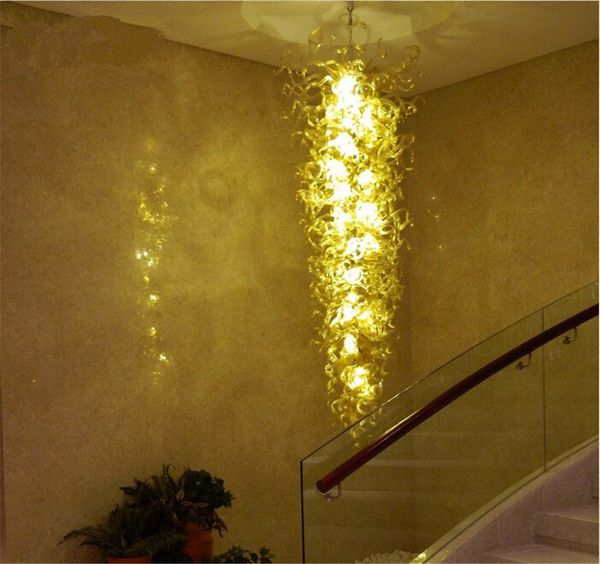Moderna decorazione per interni lampadario luce artistica di lusso soffitto lungo scala sospesa design urbano