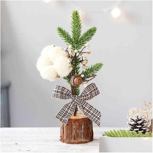 Decorazioni Natalizie 25 Cm Mini Aritificial Desktop Trees Home El Shop Mall Xmas Party Ramo Di Un Albero Finto Bacca Decorazione Floreale Acce Dhh1T