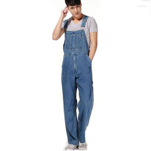 Herren Jeans Denim Overalls Große Größe Träger Gerade Hose Hellblau Weitere Größen 30-48 50