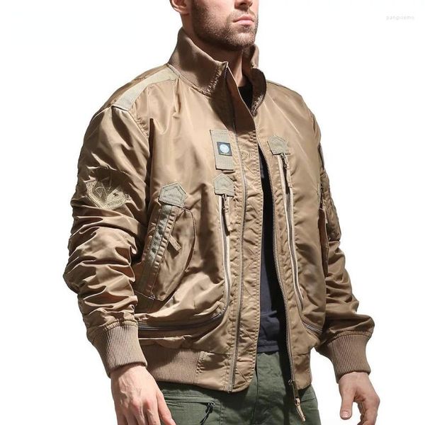 Мужские куртки весенний военный бомбардировщик на открытом воздухе