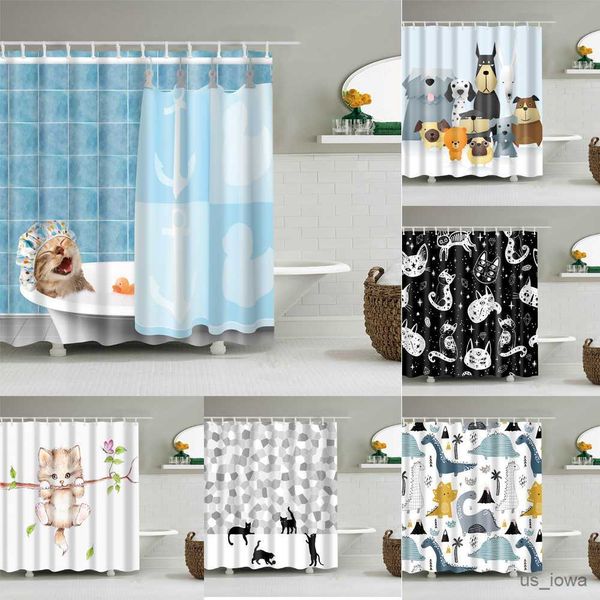 Cortinas de chuveiro animais selvagens cortinas de banho leão leopardo gato banheiro decorativo cortinas de chuveiro banheira decoração cortinas de banho