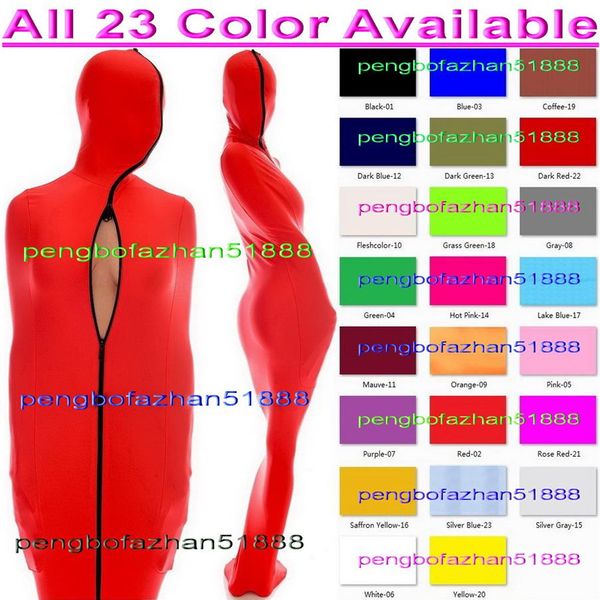 Унисекс -костюмы для спальных мешков с внутренними рукавами сексуально 23 цветные лайкра спандекс
