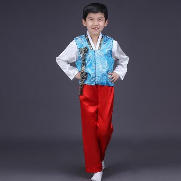 Этнический танцевальный костюм меньшинства мужская ханбок корейская одежда для детей традиционная одежда для мальчиков SL3765296p