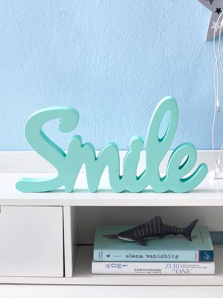 Oggetti decorativi Figurine Lettere Oggettistica per la casa Articoli per soggiorno Accessori Kawaii Grafico del sorriso Stile moderno Legno Decorazione fatta a mano Ramadan 230714