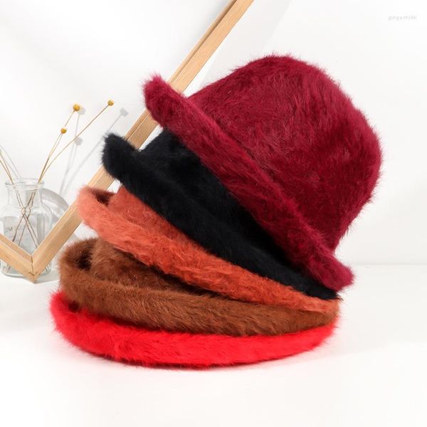 Cappelli larghi brim Visrover 11Colorways lana inverno Cappuccio per secchio per donne Autunno grande cappello da esterno caldo sport aurnici aurtumn Ladies all'ingrosso