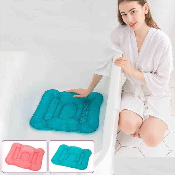 Set di accessori da bagno Gonfiabile Spa Mas Cuscino Mtifunzionale Cuscini per sedie Sedile rialzato Schienale Tappetino Pad Home Vasca da bagno Vasca da bagno Pillo Dhvlf