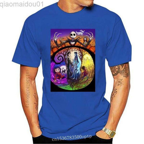 Herren-T-Shirts Neues Herren-T-Shirt Nightmare Before Christmas Coraline Damen-T-Shirt L230713