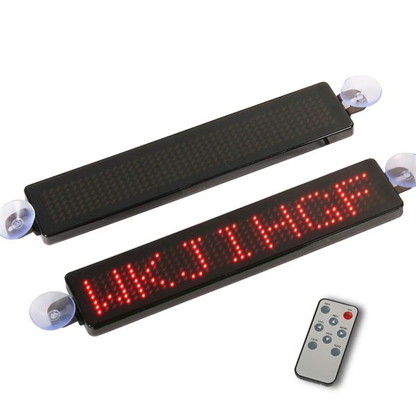 Display LED de carro programável de 12V Sinal de publicidade mensagem de rolagem veículo táxi LEDs janela sinais controle remoto com dis266i de sucção
