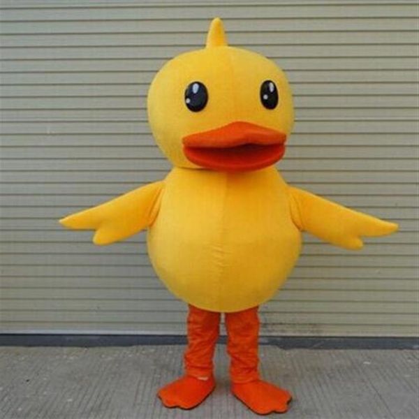 2018 hochwertige gelbe Ente Eva Erwachsene Größe Halloween Cartoon Maskottchen Kostüm Anzug Tier Cartoon Kostüme Geburtstag Kostüme F229B