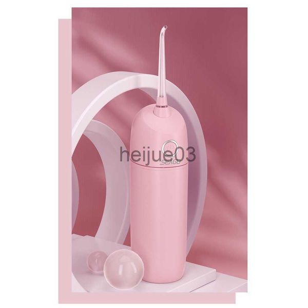 Clareamento Dentes USB Recarregável Seago Portátil Oral Irrigator Dental Water Flosser 5 Jet Nozzles 190ML Vacuum Tank Impermeável Teeth Cleaner x0714