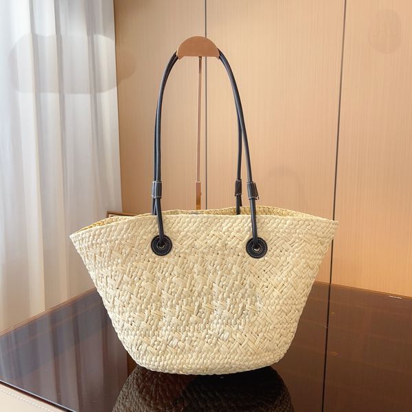 Moda Donna Anagram Basket loewees Borsa Designer Borsa a mano intrecciata con corpo aperto da spiaggia Borse a tracolla in tessuto tote da spiaggia estiva di lusso