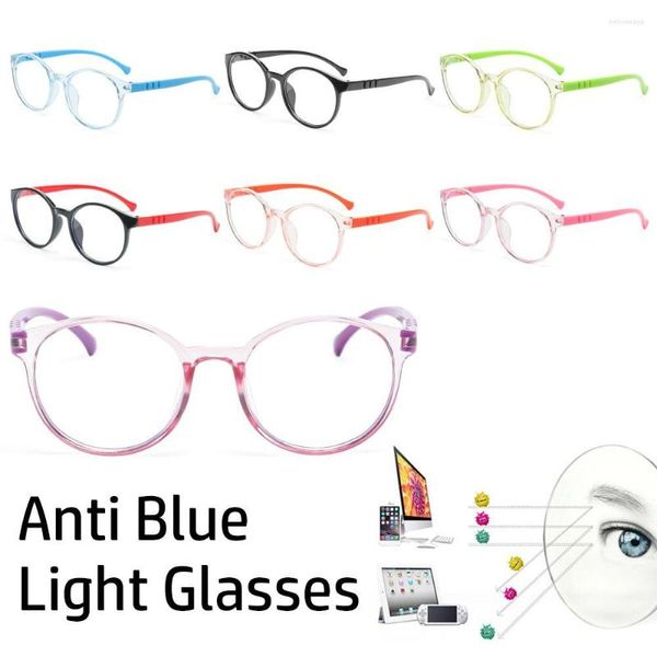 Солнцезащитные очки синий свет блокируют очки детские квадратные компьютерные очки прозрачная линза Оптическая прозрачная ПК мягкая рама детей UV400
