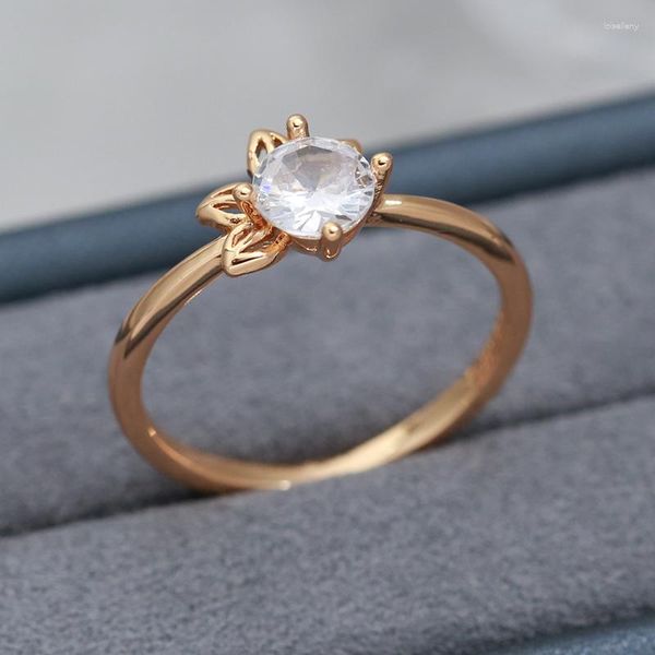 Обручальные кольца Gulkina Simple Fashion Classic Women Ring 585 Цвет розового золота ежедневно элегантный подарок предложения для женщин 2023 г. 2023