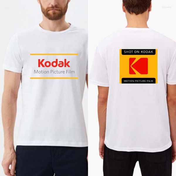 T-shirt da uomo T-shirt vintage moda coreana Hip Hop Stampa Kodak Streetwear Cotton Camera Film Camicia da uomo T-shirt oversize T-shirt da donna