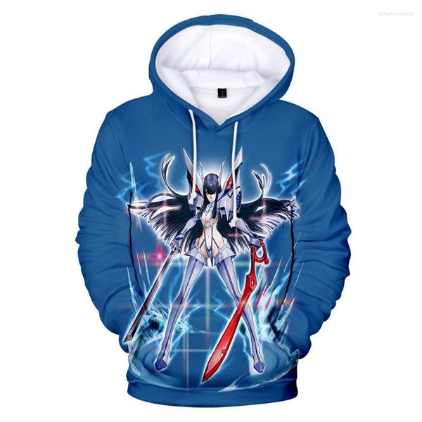 Hoodies masculinos Capuz 3D Kill La Hip Hop Sweatshirt Moleteira Longa Inverno Inverno Quente estilo Polyester Print Homens com capuz