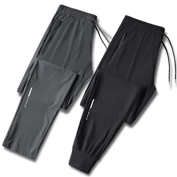 Schnell trocknende Sporthose Herren Frühling Sommer Übergroße lässige solide gerade Trainingsleggings Ice Silkcrc3crc3