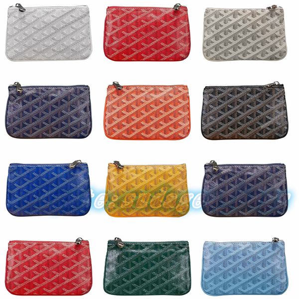 Bolsas de moedas de designer de luxo porta-cartões de moda por atacado carteiras de chave femininas com zíper com caixa original carteira de notas de couro genuíno bolsa de passaporte masculina