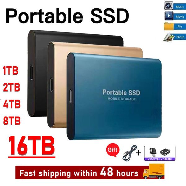 Festplatten 1 TB tragbare SSD Hochgeschwindigkeits-Mobil-Solid-State-Laufwerk 500 GB 512 GB SSD Mobile Festplatten Externe Speichergeräte für Laptop 230713