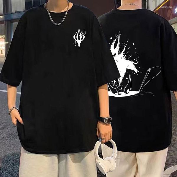 Camiseta masculina Game Hollow Void Knight Print Shirt Men Anime Cotton Casual Tshirt Man Loose Streetwear Fashion Oversized T-shirt