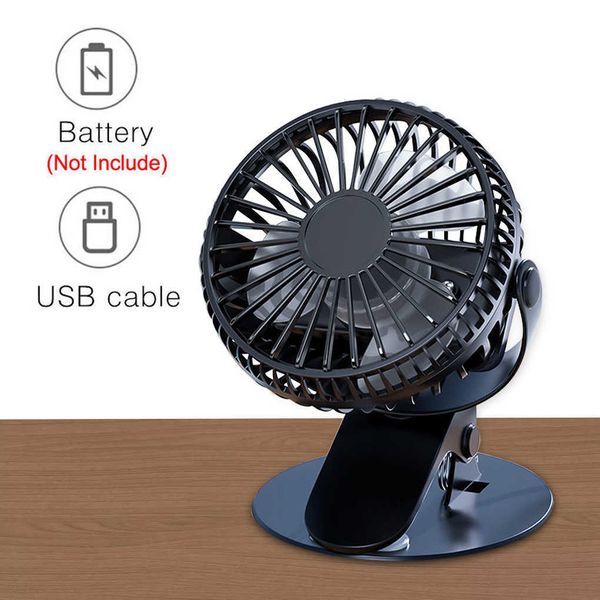 Ventilatori elettrici Nuova vendita Clip ricaricabile USB Ventilatore da tavolo/da tavolo Mini ventilatore a pinza portatile Ventilatore rotante a 360 gradi con ventola di raffreddamento dell'aria