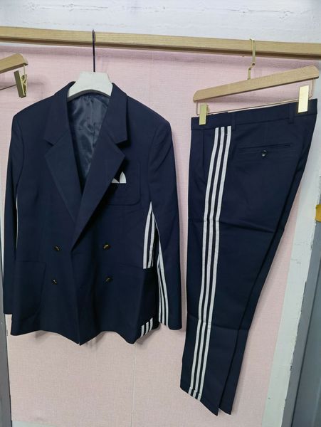 Summer Mens eşofmanları artı boyutu dış giyim palto tasarımcısı Tracksuit Setleri 23SS erkekler çizgili baskı koşu takımları kadın spor giyim blazer ve batı tarzı trouse