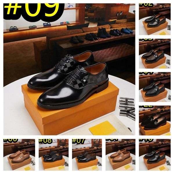 2023 Top Herren Loafer Designer Kleid Schuhe Echtes Leder Männer Mode Business Büro Arbeit Formale L Marke Party Hochzeiten Flache Schuh große Größe