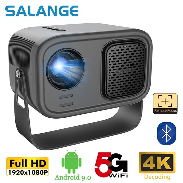 Outros eletrônicos salange p28a Android 90 Mini Projecor Video Beamer suportado 1080p Wifi Bluetooth Smart Home Theater Movie Airplay Miracast 230715