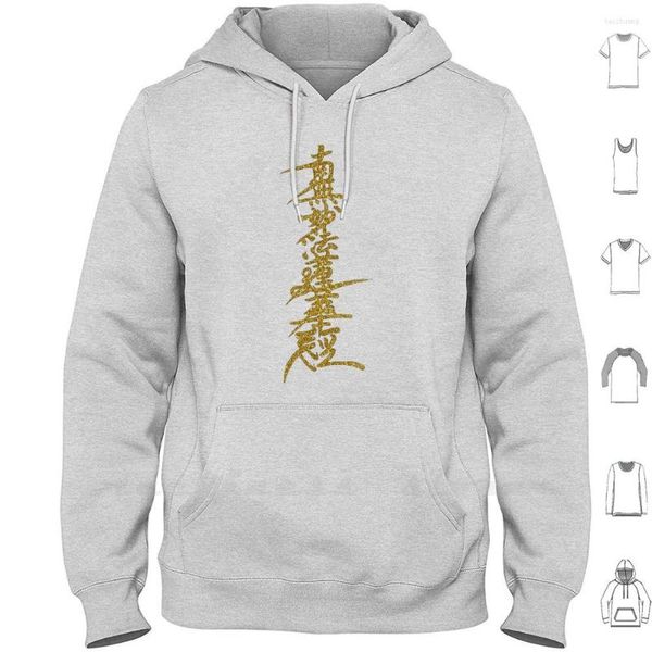 Herren Hoodies Nam Myoho Renge Kyo Langarm Buddha Mantra Chant Nicherin Buddhist Gohonzon