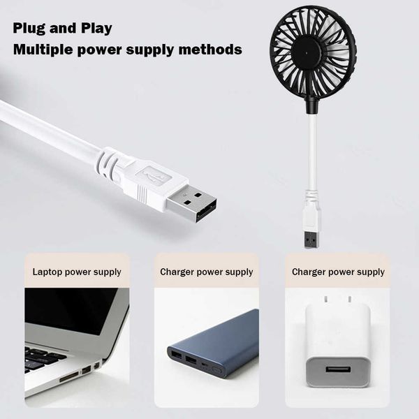 Elektrik Fanları Mini Elde Taşınabilir Fan Taşınabilir Ayarlama Masası Fan USB Güç Sessiz Tablo Küçük Fan Dizüstü Bilgisayar Güç Bankası Soğutma Fanı Hava Soğutucu Fanları