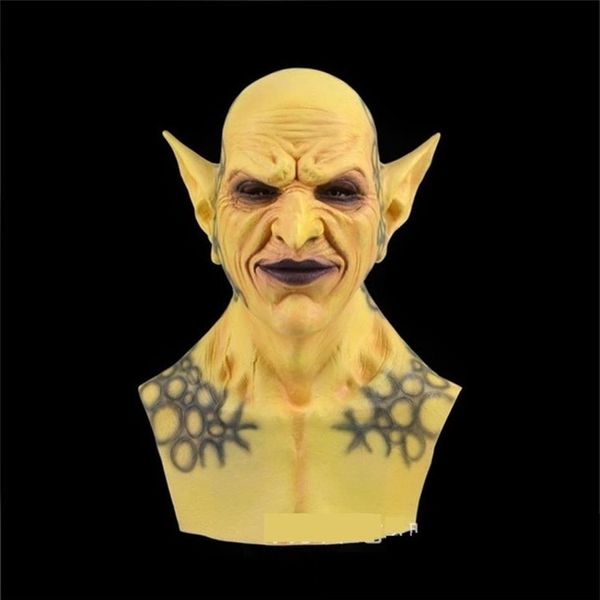 Nova máscara de palhaço do Dia das Bruxas, máscara de goblins amarelos, máscara de terror de Halloween, fantasia assustadora, adereços de festa de cosplay 2009291982268D