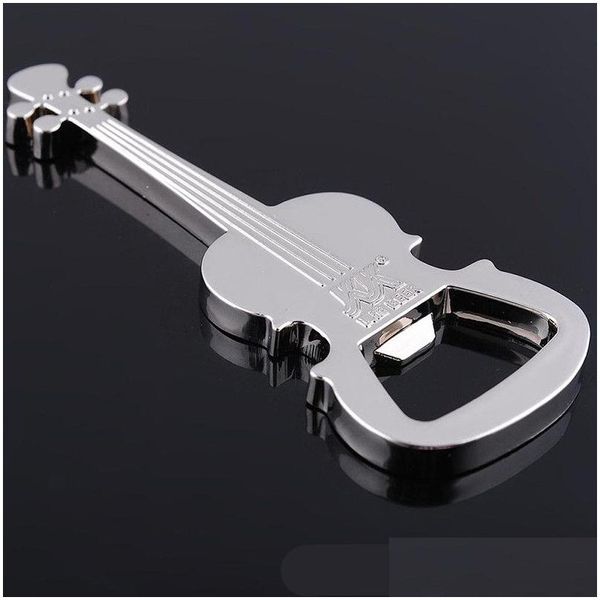 Apribottiglie Originalità Violino Apribottiglie Chiave in metallo Fibbia Attrezzo da cucina portatile Favore di partito Chitarra Vino 1 8Bs Ww Drop Delivery Home Dhhy5