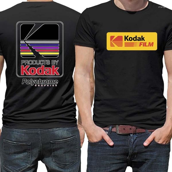 Camisetas masculinas Summer Wild Kodak Print Shirt Homens Mulheres Camisetas de algodão de alta qualidade Company Camisetas extragrandes estilo coreano retrô streetwear