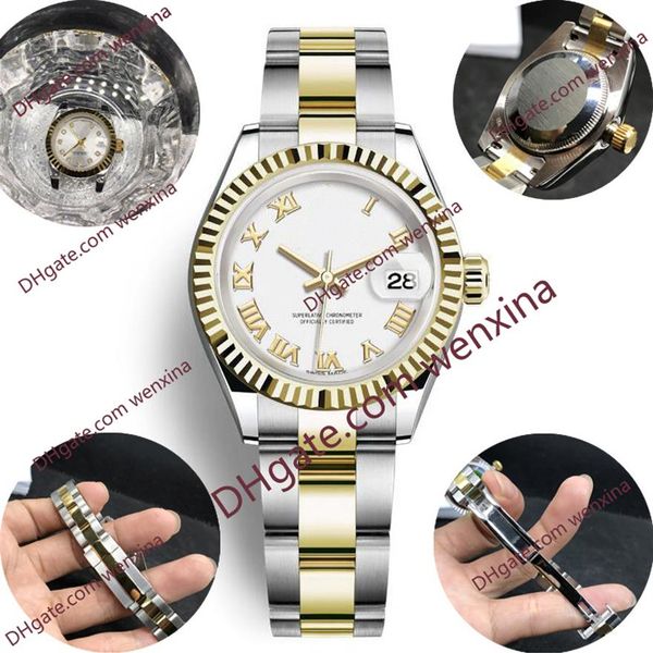 08 Quality Deluxe 26mm Ouro rosa 2813 Relógios mecânicos automáticos femininos relógios femininos completos em aço inoxidável à prova d'água Pulso para casais 3188