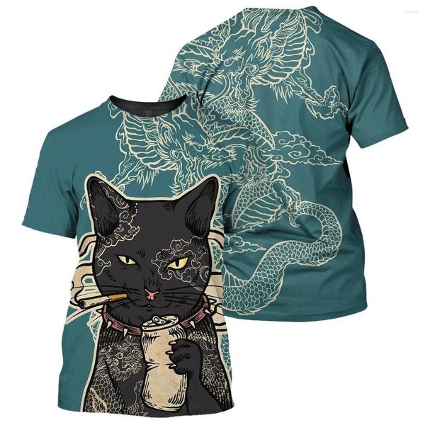 Herren T-Shirts Mode 3D-Druck Est Animal Pocket Art Einzigartiger Mann/Frau Lustiges Harajuku Streetwear Casual T-Shirt Kurzarm Tops