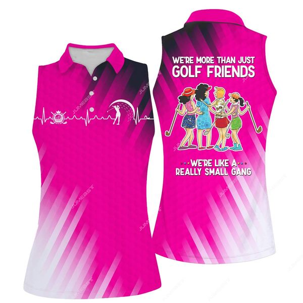 T-shirt Jumeast Donna Polo da golf senza maniche Polo 3d stampata Swing Flamingo Vino rosso Graphic Tee Sport Allenamento Abbigliamento accademico leggero